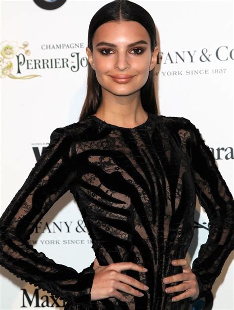 Emily Ratajkowski Wows In Lace Up Naked Dress By Feben At Vanity Fair Oscar Party