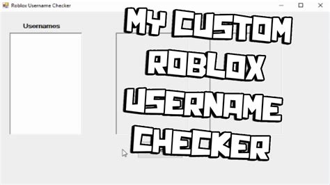 My Custom Roblox Username Checker How I Get My Roblox Usernames Youtube