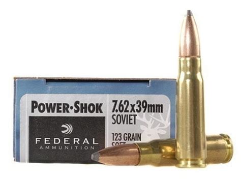 Federal Power Shok Ammunition 762x39mm 123 Grain Soft Point