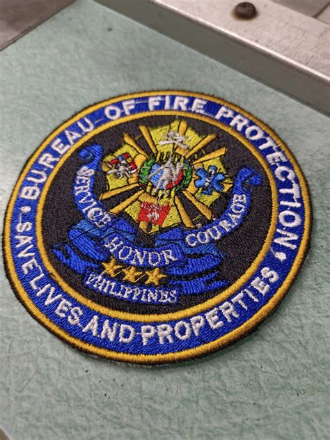 Bureau Of Fire Protection Logo Patch For Tactical Uniform