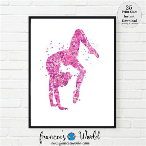 Gymnastics T Pink Gymnastics Wall Art Gymnastic Printable