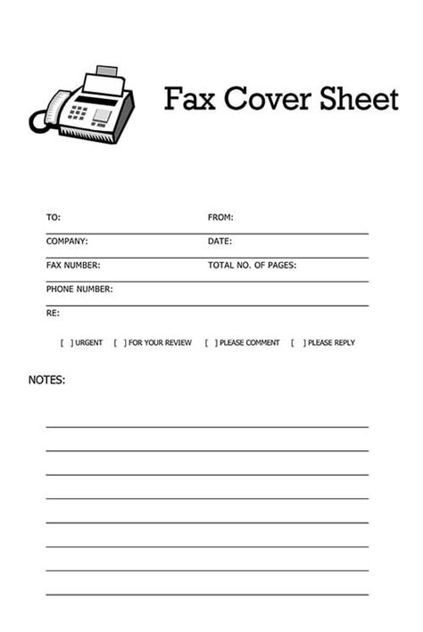 Printable Fax Sheet