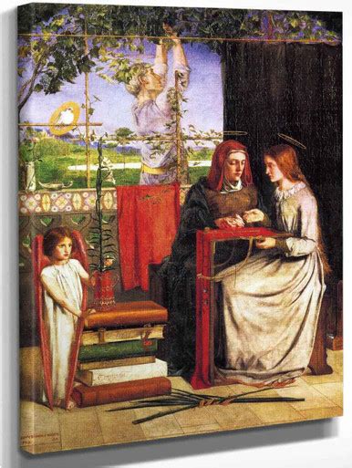 the girlhood of mary virgin by dante gabriel rossetti art reproduction from cutler miles