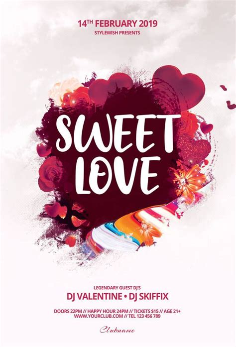 Sweet Love Flyer Love Is Sweet Flyer Flyer Design Templates