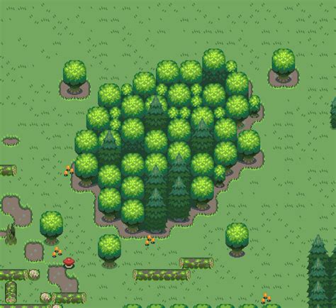 16x16 Forest Tileset By Fawfart