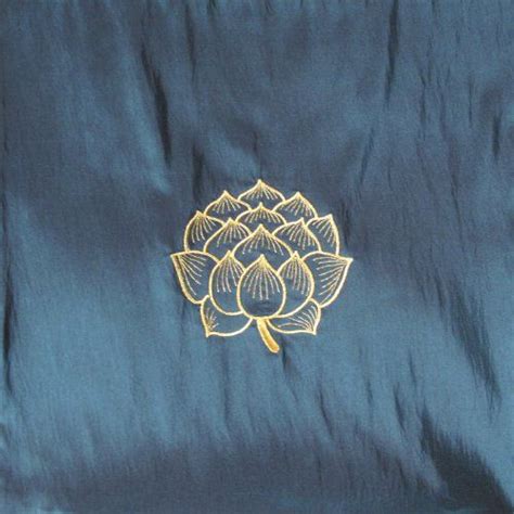 1499 Contemporary Thai Silk Cushion Cover Gold Embroidered