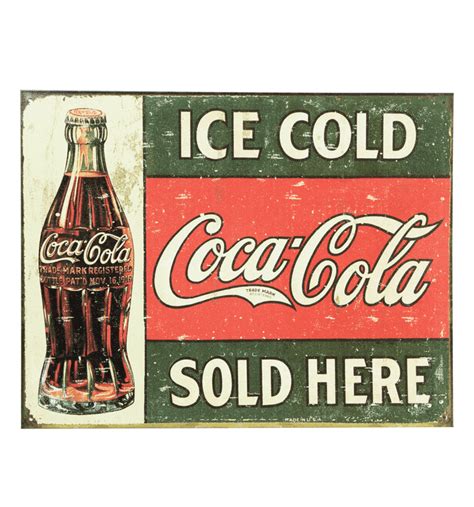 Check spelling or type a new query. Coca-Cola 1916 Ice Cold Vintage Metal Sign | Coca-Cola Store