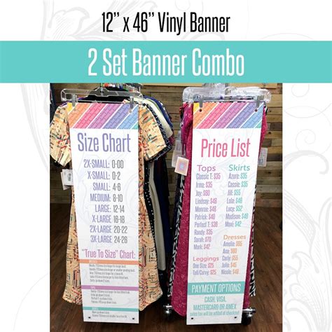 Lularoe Size Chart And Price List Combo By Creativeforkids2