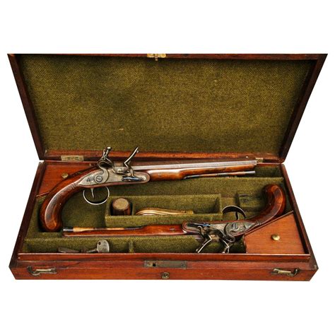 19th Century Pair Of Cased Dueling Pistols At 1stDibs