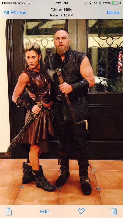 Costume made with piece of. Vikings couples costume | Viking halloween costume, Vikings halloween, Couples costumes