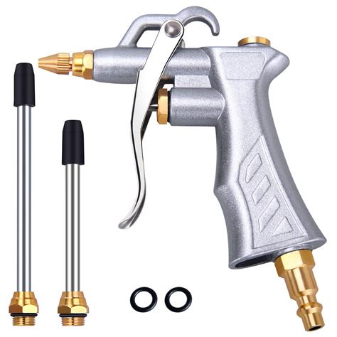 Industrial Air Blow Gun With Brass Adjustable Air Flow Nozzle And 2