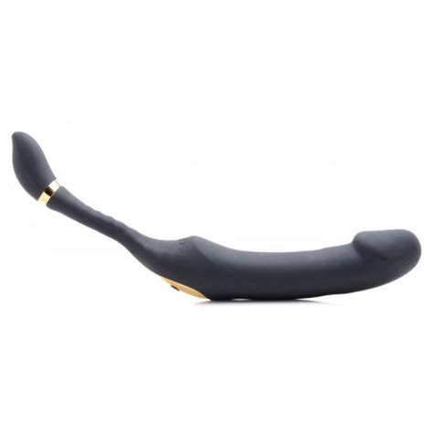 Inmi Pleasure Pose Come Hither Vibrator With Poseable Clit Stimulator Black Sex Toys At