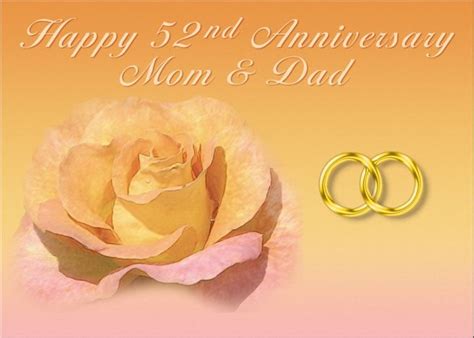 52nd Anniversary Mom And Dad Card Ad Affiliate Anniversary Mom