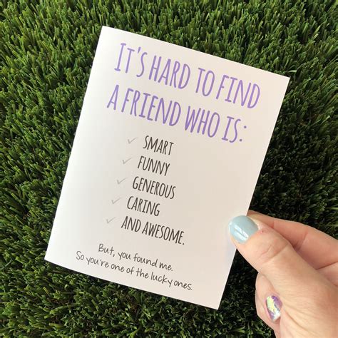 funny friendship card for best friend funny card sarcastic card bff card long distance