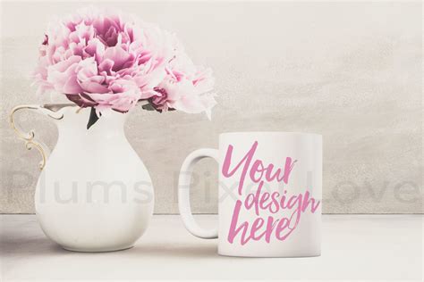 Download the best free two enamel mug mockup psd template for your next branding & promotion project. 2 Pretty floral styled mug mockups By Plums Pixel Love ...
