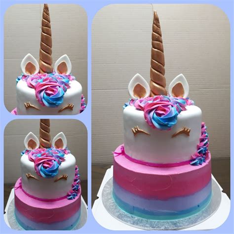 Unicorn 2 Tier Cake Food And Drinks Baked Goods On Carousell