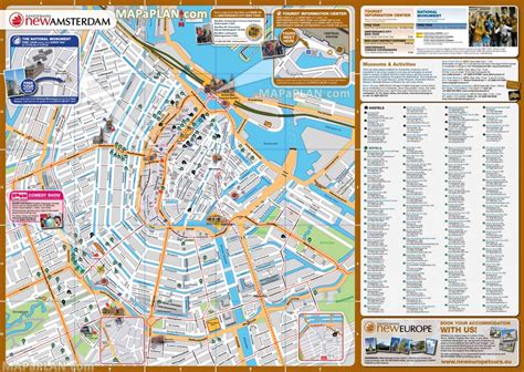 Map Of Amsterdam Tourist Attractions Sightseeing Tourist Tour Tourist Map Of Amsterdam
