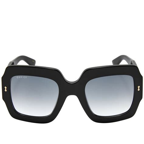 gucci women s eyewear gg1111s bio acetate sunglasses in black grey gucci