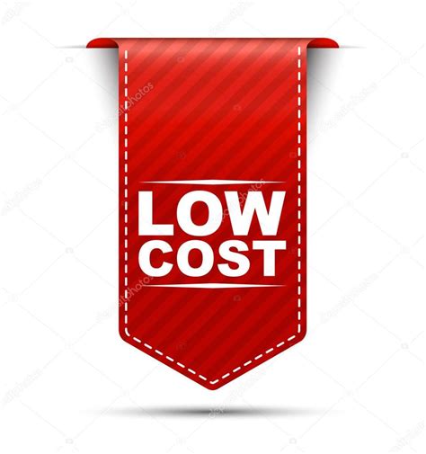 Low Cost Red Vector Low Cost Banner Low Cost — Stock Vector