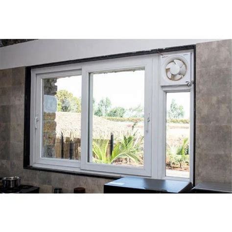 White Waterproof Upvc Sliding Window Glass Thickness 25 Mm At Rs 600