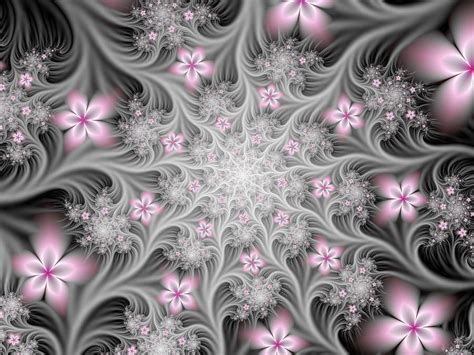 Fractal Soft Flowers By Gabiw Art Fractals Pink Abstract Art