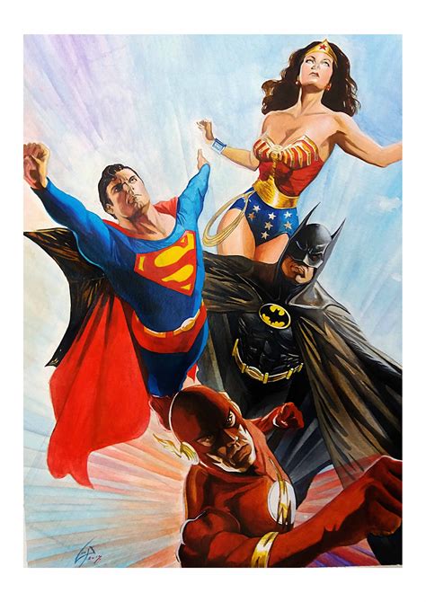 Painting Studies Based On The Art Of Alex Ross Superhero Comic Dc