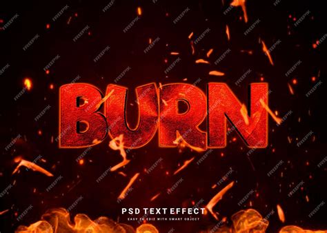 Premium Psd Burn Text Effect