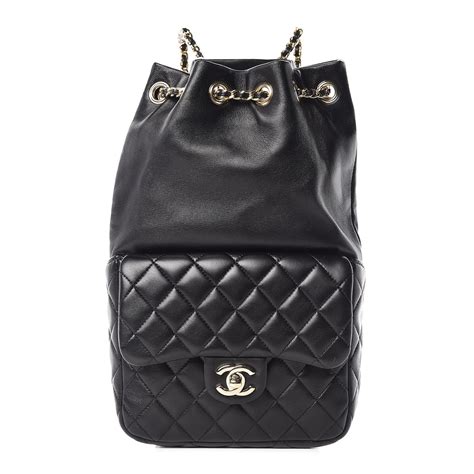 Chanel Lambskin Quilted Small In Seoul Backpack Black 348370