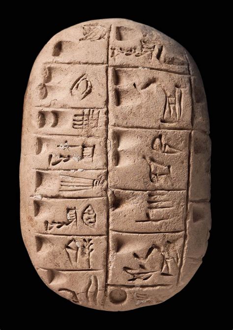 Tablet With Pictographs Uruk Period Iv 3500 Bc Ancient Sumerian