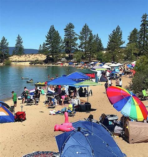 A Beach For 25 Is Now For 4 With Lake Tahoe Full Of Water The