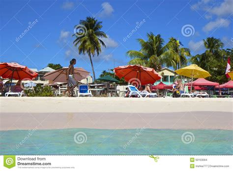 Tropical Beach In Barbados Caribbean Editorial Stock Image Image Of