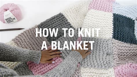 How To Knit A Blanket Step By Step Youtube
