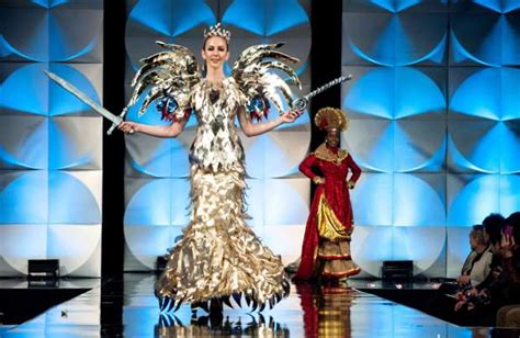 Chihaia Dorina Miss Universe Romania For 2019 On Stage During The National Costume Show
