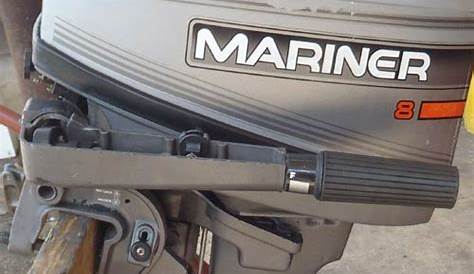 8hp Mariner Outboard Boat Motor For Sale.