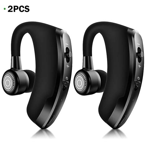 Bluetooth Earpiece For Cell Phone Wireless Headset Noise Cancelling Mic