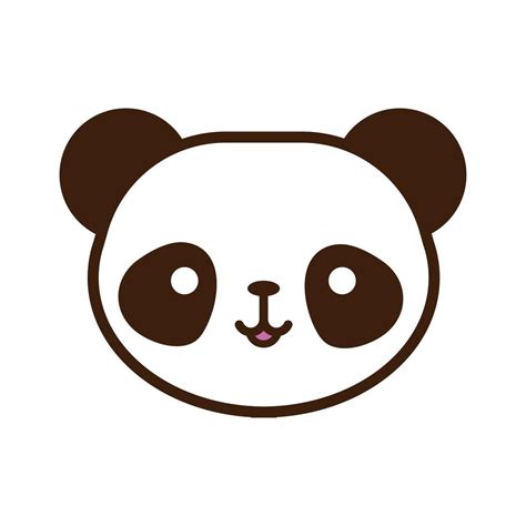 Lindo Osito Panda Kawaii Línea Animal Y Estilo De Relleno 2604684