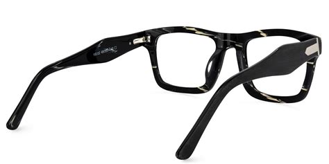 Riley Rectangle Black Glasses Zeelool Optical