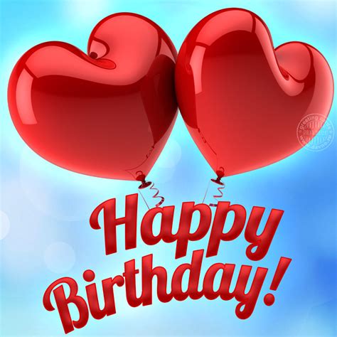 Happy Birthday Red Heart Shaped Balloons Download On Davno