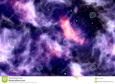Abstract Night Sky With Glitter Sparkle Stars And Nebula