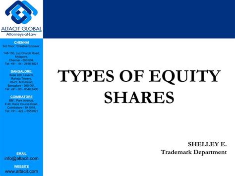 Types Of Equity Shares Ppt