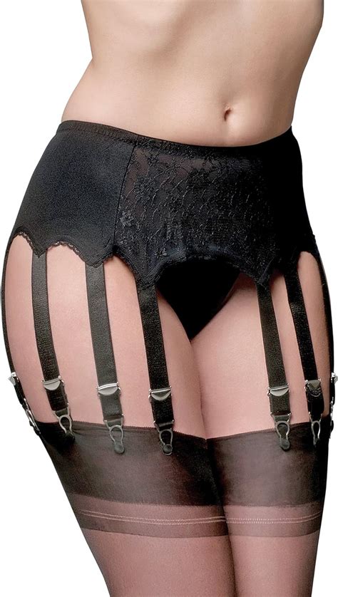 Nancies Lingerie 10 Strap Lace Suspender Garter Belt For Stockings Nl10 [uk] Uk