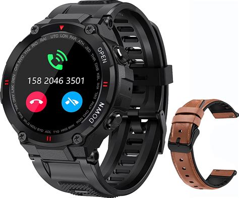 Military Smart Watch For Men Outdoor Waterproof Tactical Smartwatch Bluetooth Dail Calls Speaker