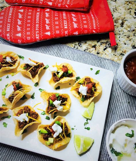 Mini Taco Bowls Best Easy Beef Appetizer Jersey Girl Cooks