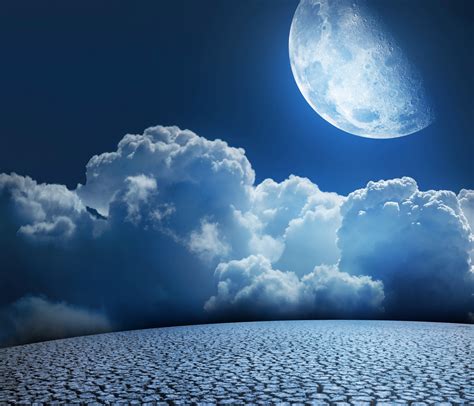 sky, Moon, Clouds Wallpapers HD / Desktop and Mobile Backgrounds