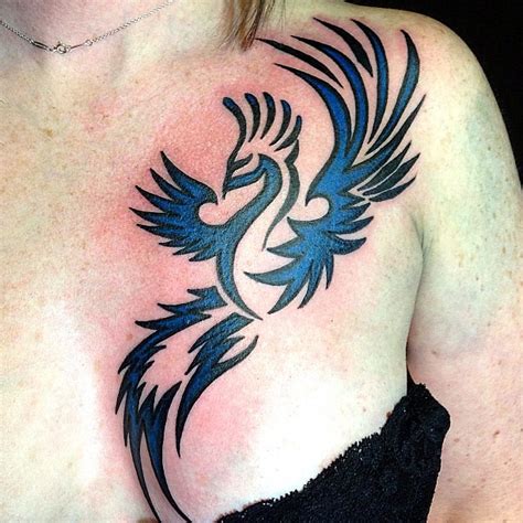 Phoenix On The Chest Of Angela Redskytattoo Tattoosbyc Flickr