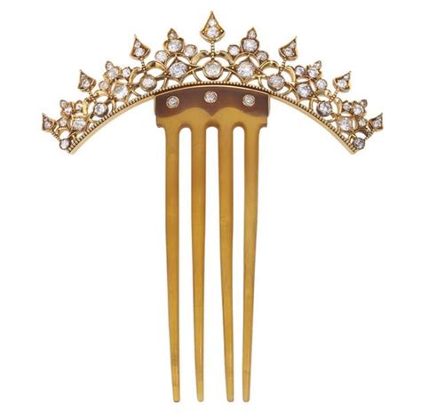 Victorian Diamond Hair Comb And Brooch Combination
