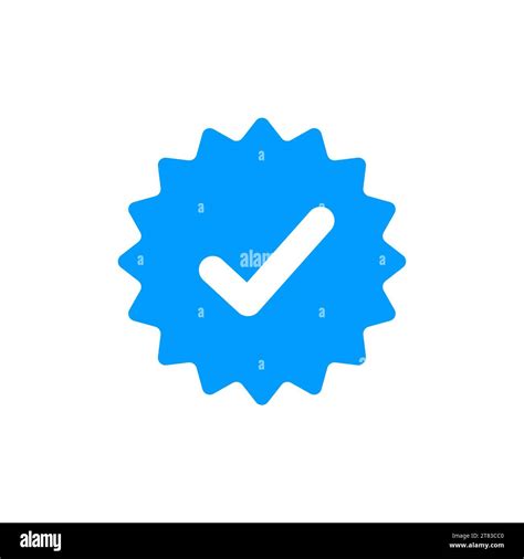 Blue Check Mark Tick Verification Icon Symbol Confirm Checkmark Label