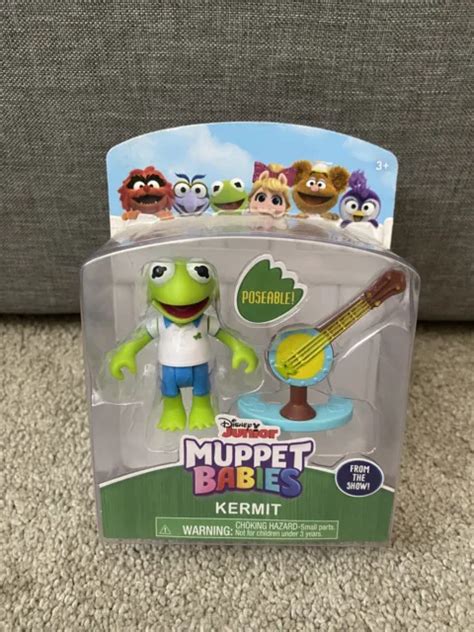 Disney Junior Muppet Babies Kermit Frog Banjo Poseable Figure Toy 799