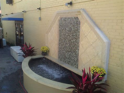 Glass Tile Water Fountain With Waterfall Ultra Custom Pool Design