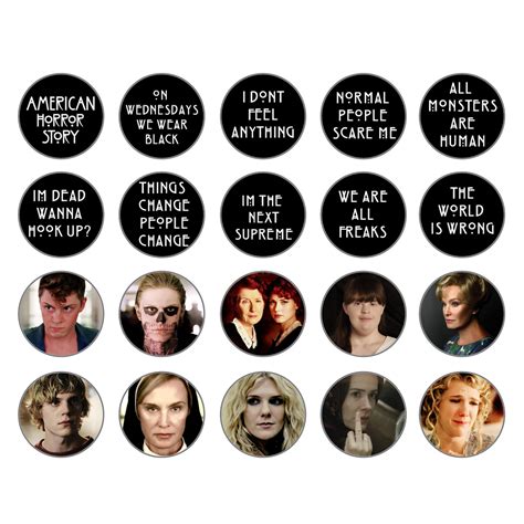 American Horror Story Badges by SHOP BITSY | American horror story, Horror, Ahs party